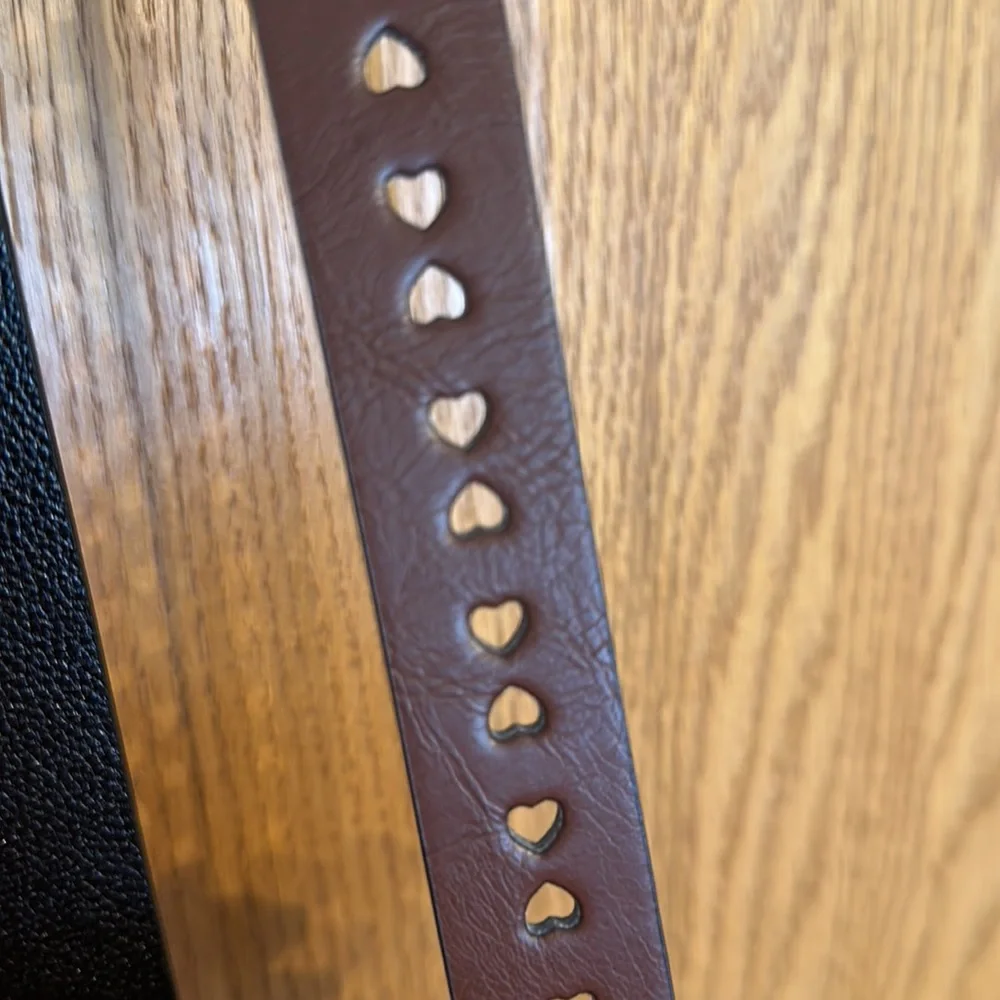 Cat & Jack Set of two Girl’s large belts. Dark brown belt is reversible …